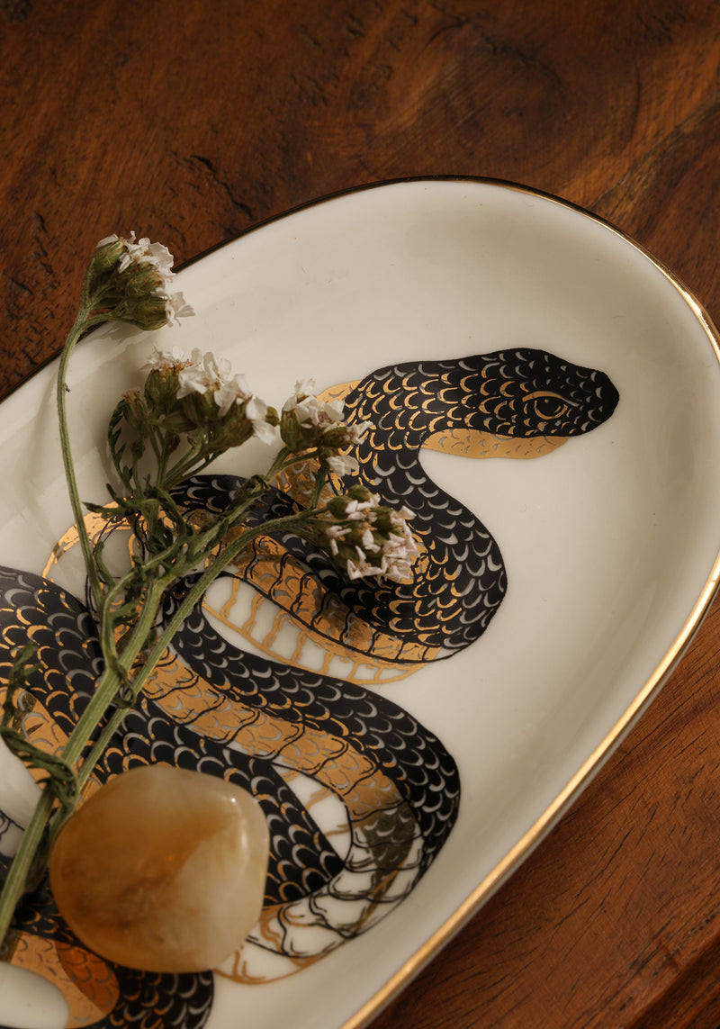 Saraph Snakes Oval Snake Trinket Dish