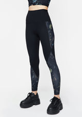 Rosanella Blumenmuster Fee Druck Athleisure Sport Leggings