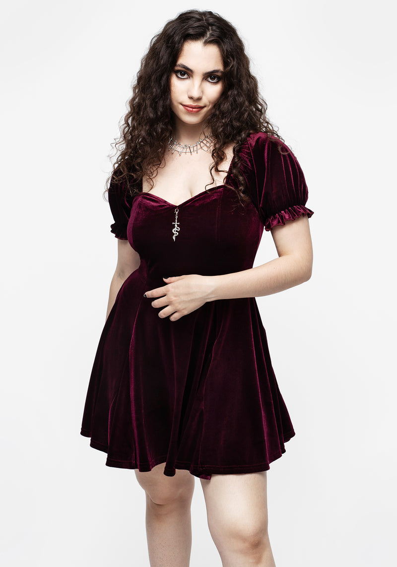 Veniri Korsett Mini Kleid - Wine