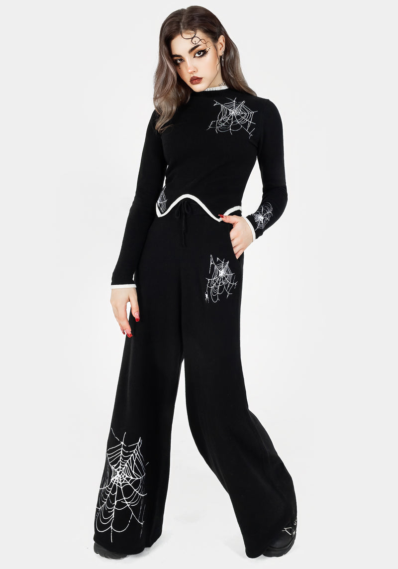 Araneae Embroidered Long Sleeve Knit Jumper