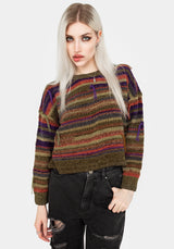 Sundew Gestreift Chenille Pullover