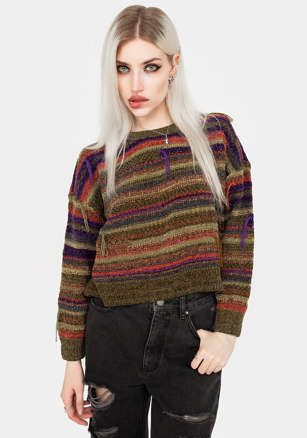 Sundew Striped Chenille Jumper