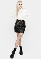 Antrum Zip Front Mini Skirt