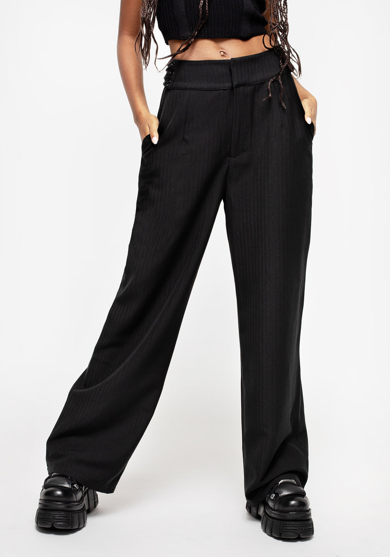 Juno Straight Leg Chain Detail Trousers