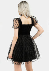 Ellipse Embroidered Tulle Puff Mini Dress