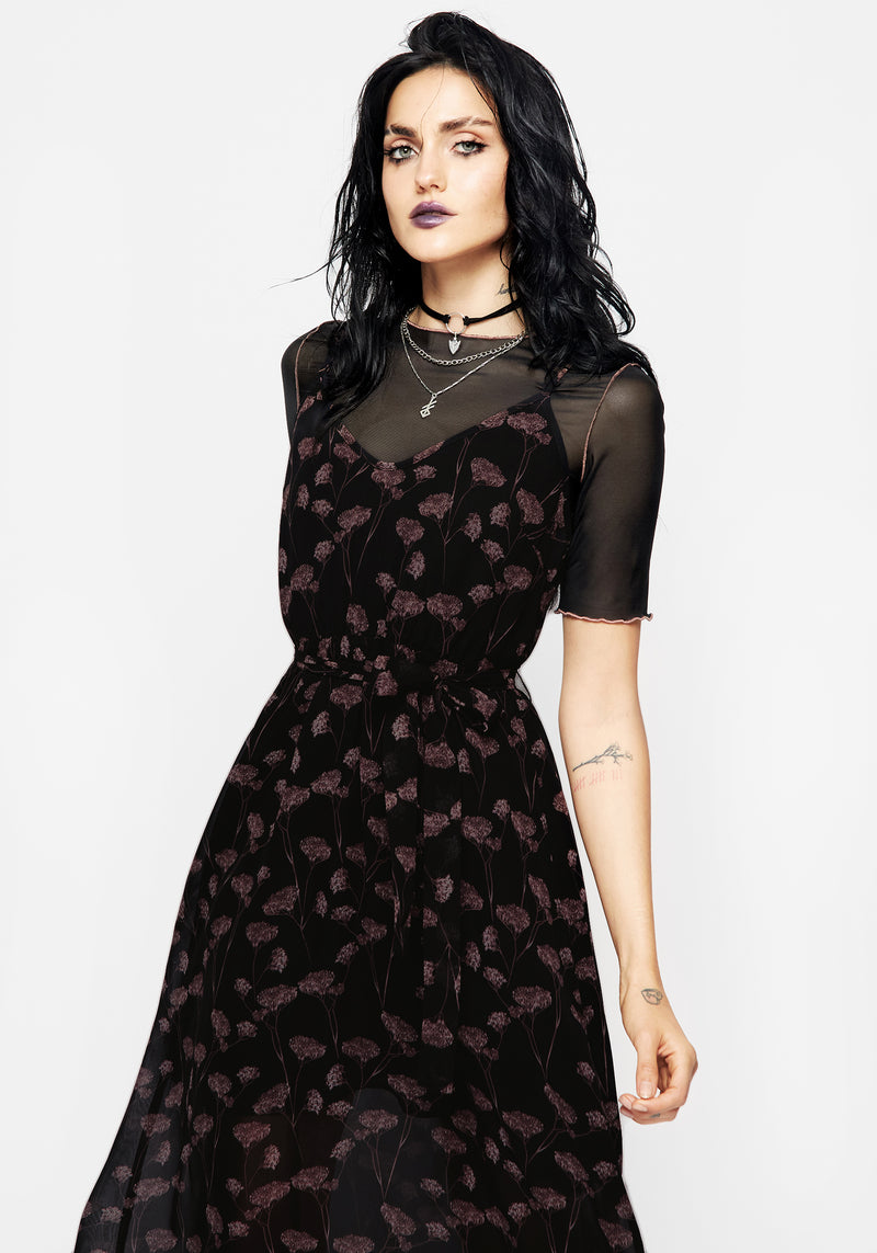 Judas Maxi Kleid Mit Taille Krawatte