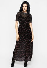 Judas Maxi Kleid Mit Taille Krawatte