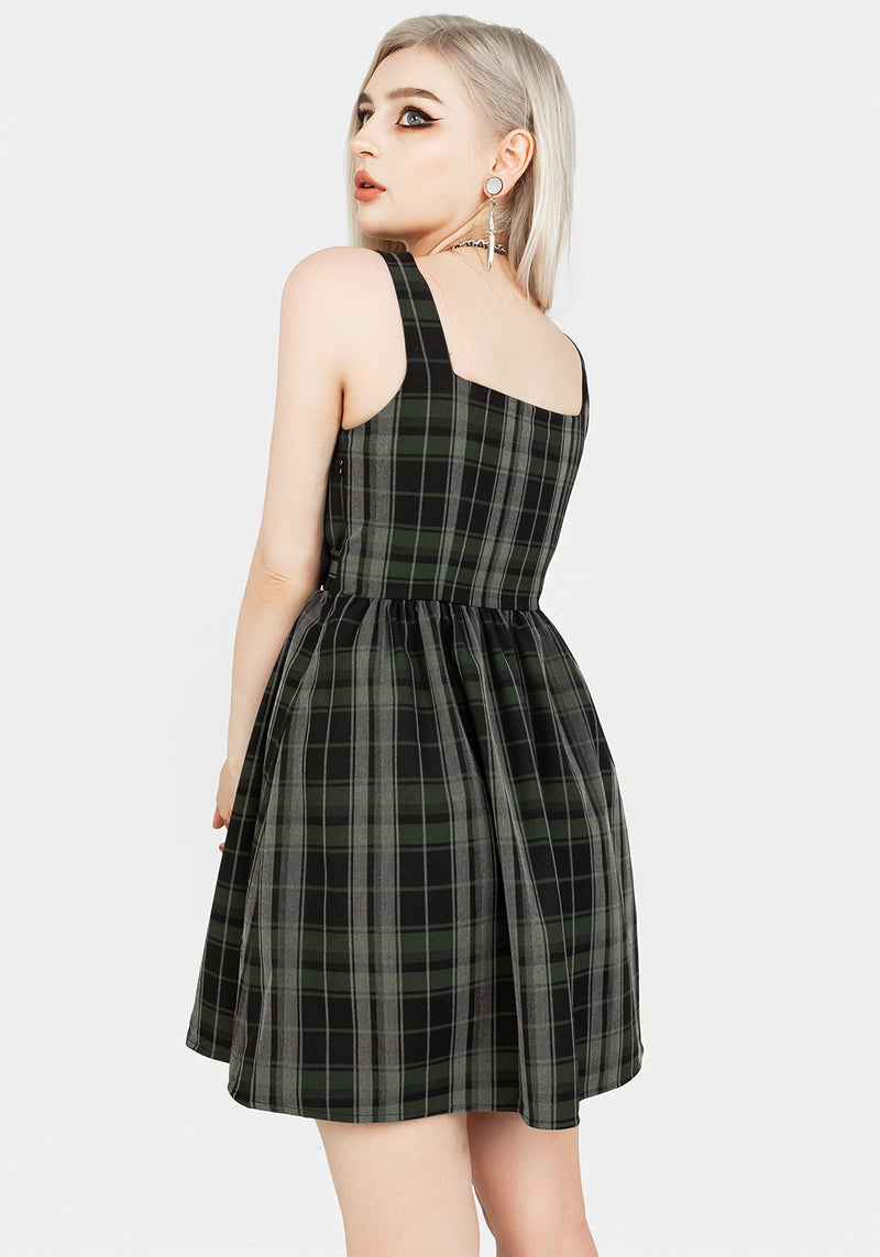 Checkmate Wrap Suspender Mini Dress