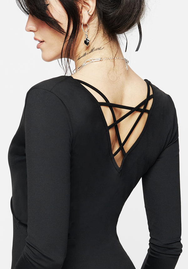 Roulette Strap Neck Bodysuit