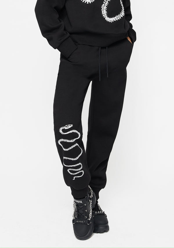 Ophis Snake Skeleton Print Joggers