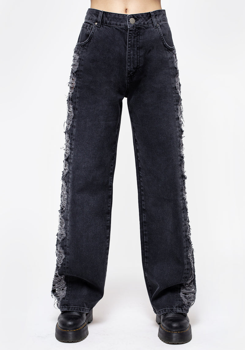 Fray Wide Leg Jeans