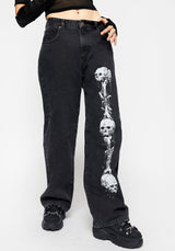 Reaper Wide Leg Washed Jeans