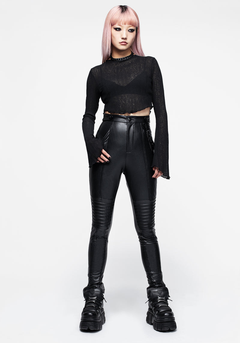 Outlaw PU Biker Chain Leggings