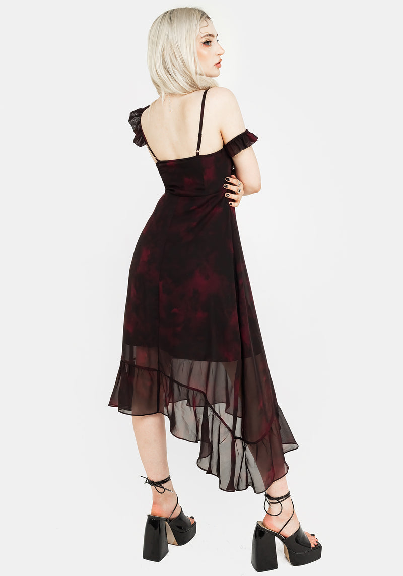 Vesta Asymmetrisch Chiffon Midaxi-Kleid Kleid