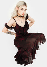 Vesta Asymmetrisch Chiffon Midaxi-Kleid Kleid