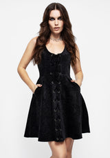 Valar Lace Up Mini Dress