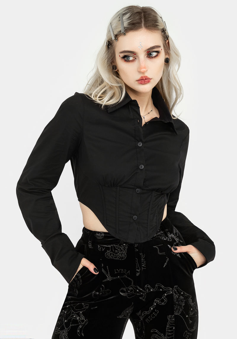 Ingram Collared Corset Shirt