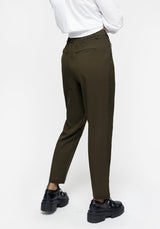 Malverde High Waist Tapered Trousers - Green