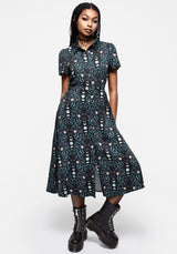 Pythia Print Midi Shirt Dress