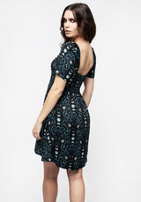 Pythia Print Button Front Mini Dress