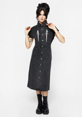 Kilgharrah Denim Midi Kleid