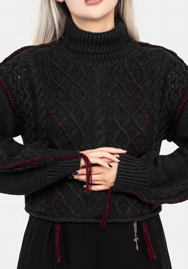 Vaila Cable Knit Crop Jumper