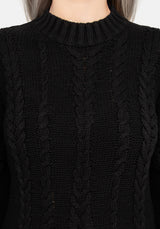 Virda Cable Knit Twist Jumper