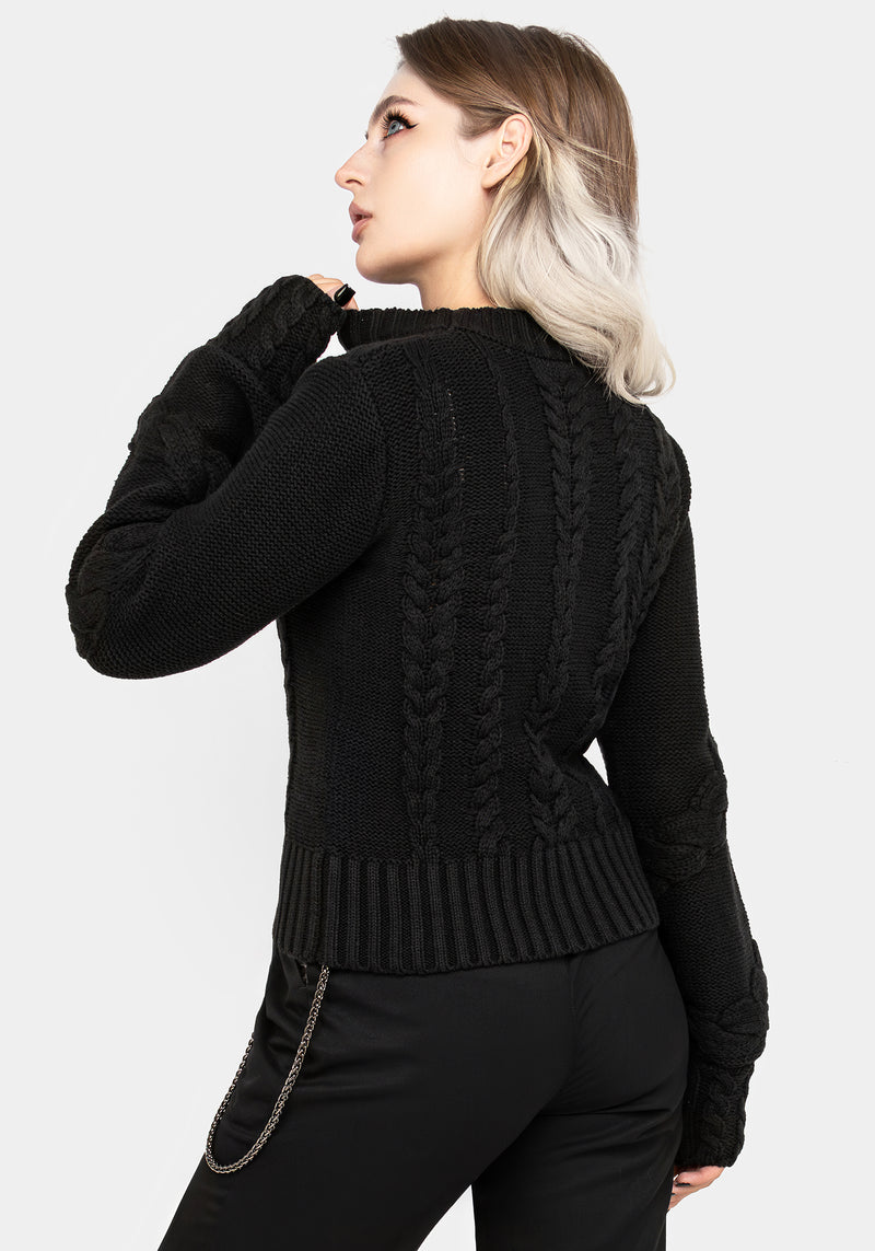 Virda Cable Knit Twist Jumper