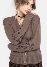 Hester Embroidered Knit Cardigan