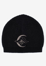 Lachrymose Embroidered Knit Beanie