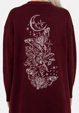 Rosamoth Embroidered Knit Longline Cardigan