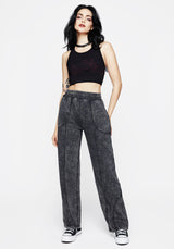 Ianthe Acid Wash Straight Leg Joggers