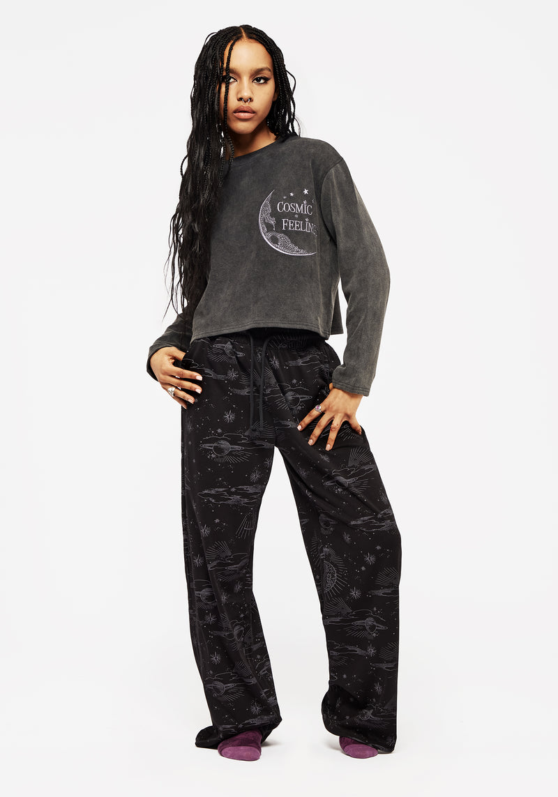 Cosmic Long Sleeve Crop Pyjama Top