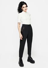 Japonica Floral Moon Embroidered Tapered Trousers