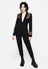 Nasturtium Floral Embroidered Relaxed Blazer