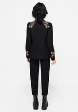 Nasturtium Floral Embroidered Relaxed Blazer