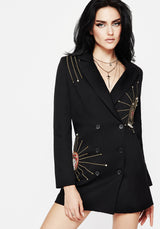 Ingrid Hand Embroidered Applique Blazer Dress