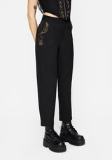 Vanitas Thorn Embroidered Tapered Trousers