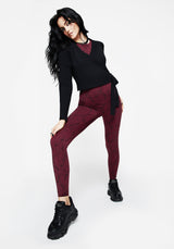 Rosethorn Blumenmuster Druck Athleisure Sport Leggings