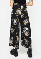 Revival Blumenmuster Weit Bein Culotte Hosen