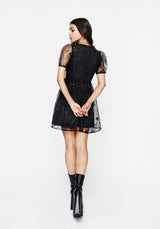 Sirius Sequined Puff Sleeve Mini Dress