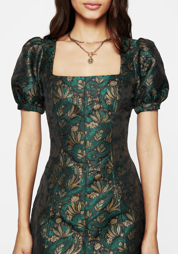 Rena Snake Jacquard Mini Dress