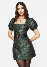 Rena Schlange Jacquard Mini Kleid