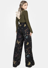 Rosanella Floral Print Straight Leg Trousers