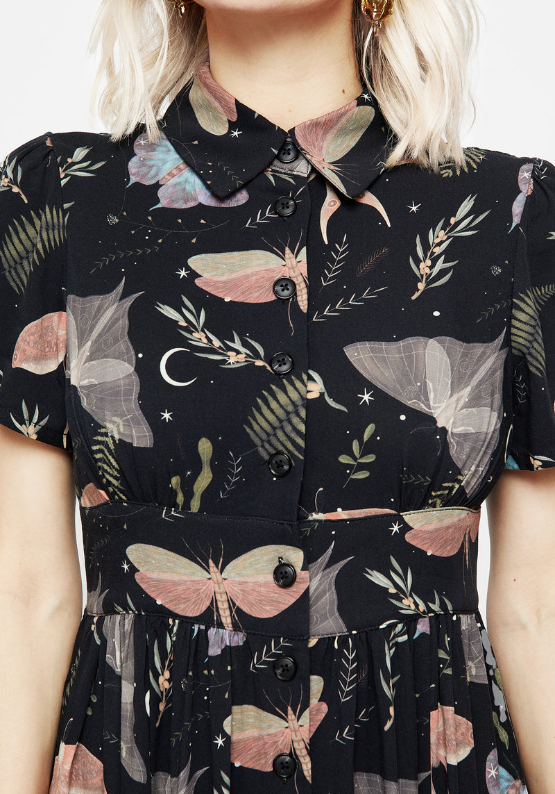 Nightmoth Midi Shirt Dress