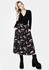 Nightmoth Button Up Midi Skirt