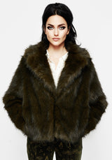 Monstrum Cropped Faux Fur Jacket