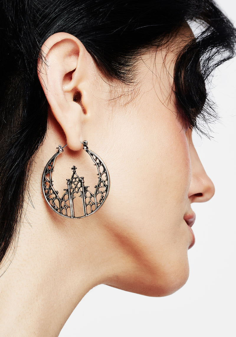 Cathedral Gothic Hoop Earrings