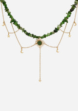 Aurora Gem Choker Necklace - Green