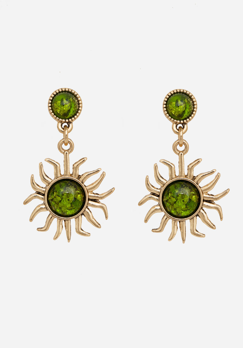 Xanthe Pressed Algae Sun Drop Earrings